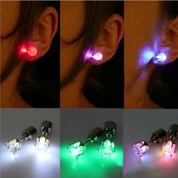 LED Light Up Earrings - Picture 2 of 9